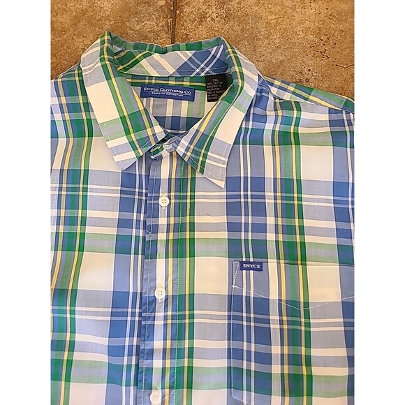 Enyce Clothing Co Men Button Up Short Sleeve Shirt 3XL Multi Colored Y2k 90's - Picture 2 of 6